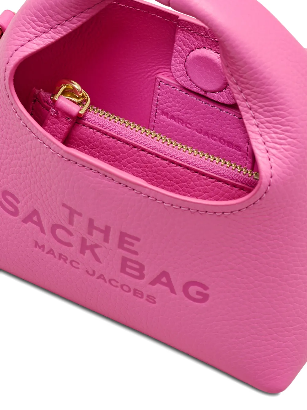 Marc Jacobs The Leather Mini Sack Bag crossbodytas Roze