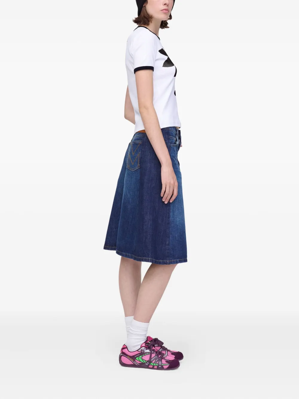 Marc Jacobs Flower-print Ringer Tee In White
