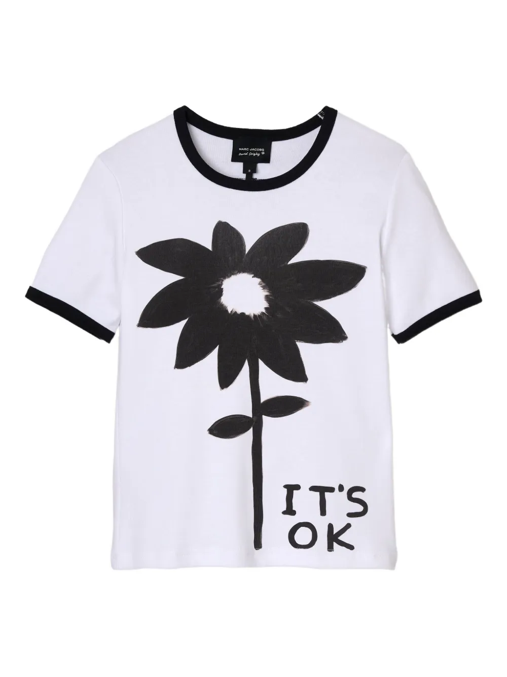 Marc Jacobs flower-print ringer tee | White | Image 1