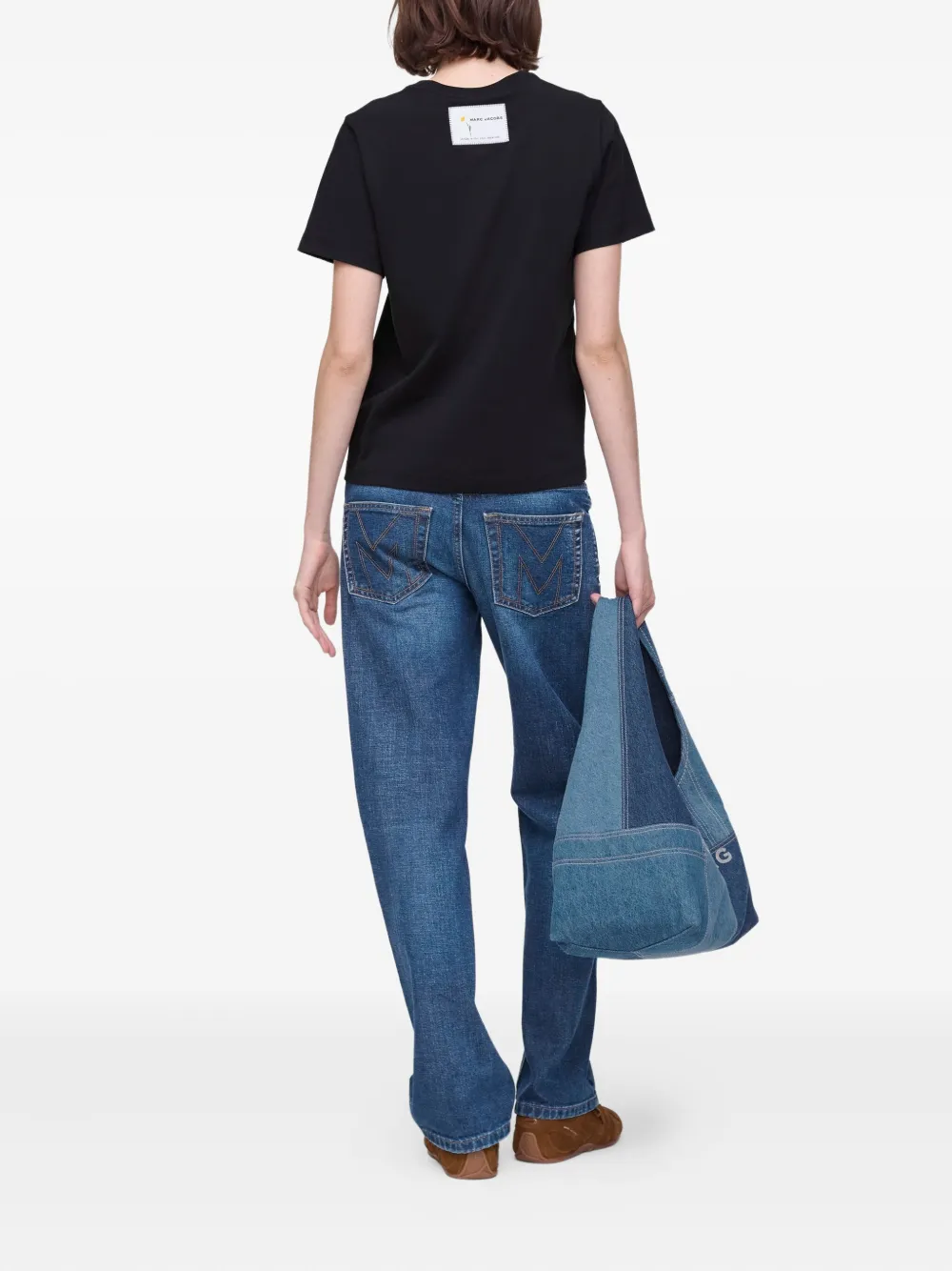 Marc Jacobs Katoenen T-shirt met madeliefjes Zwart