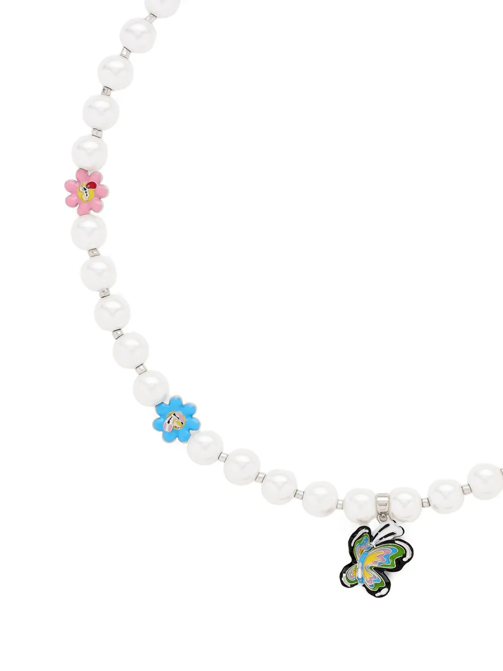 Marc Jacobs x Hattie Stewart The Garden Pearl Station halsketting - Zilver