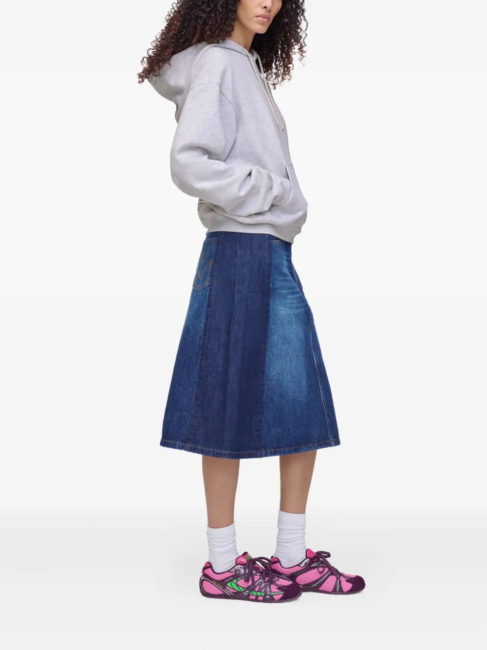 Marc Jacobs Joy Graphic Cotton Hoodie In Gray