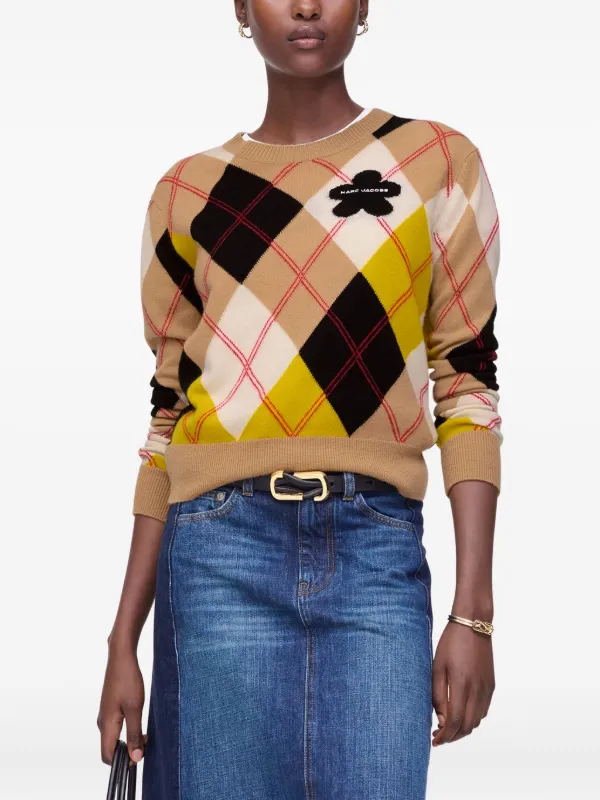 Marc Jacobs flower-embellished Sweater | Brown | FARFETCH