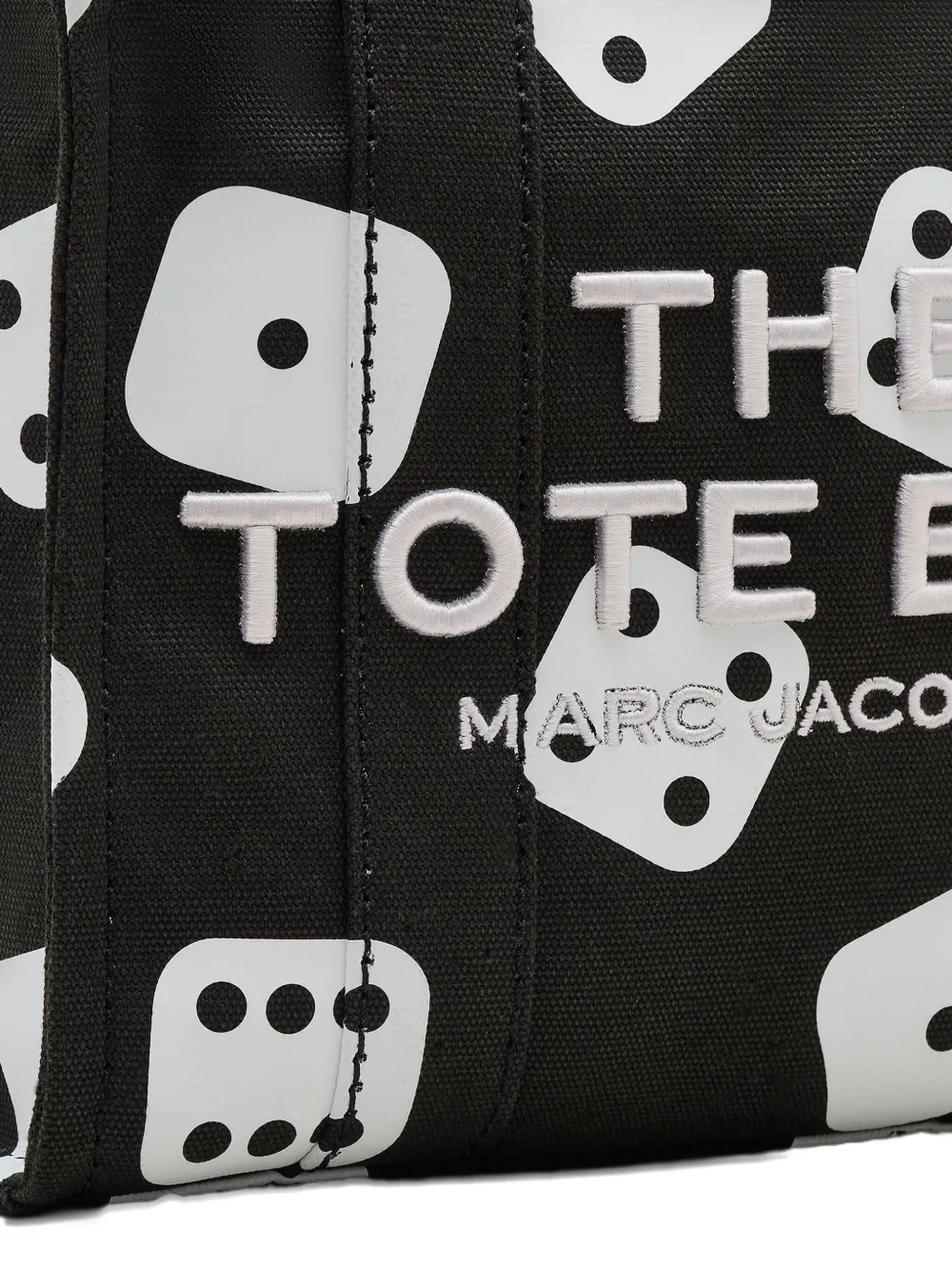 Marc Jacobs X Derrick Adams Small Dice-print Tote Bag In Black