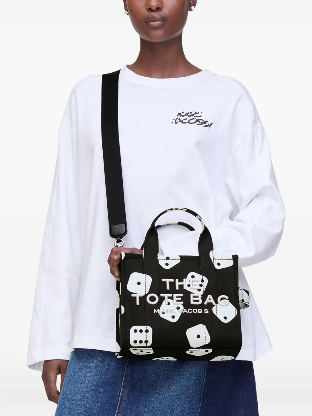 Marc Jacobs x Derrick Adams shopper met dobbelsteenprint - Zwart