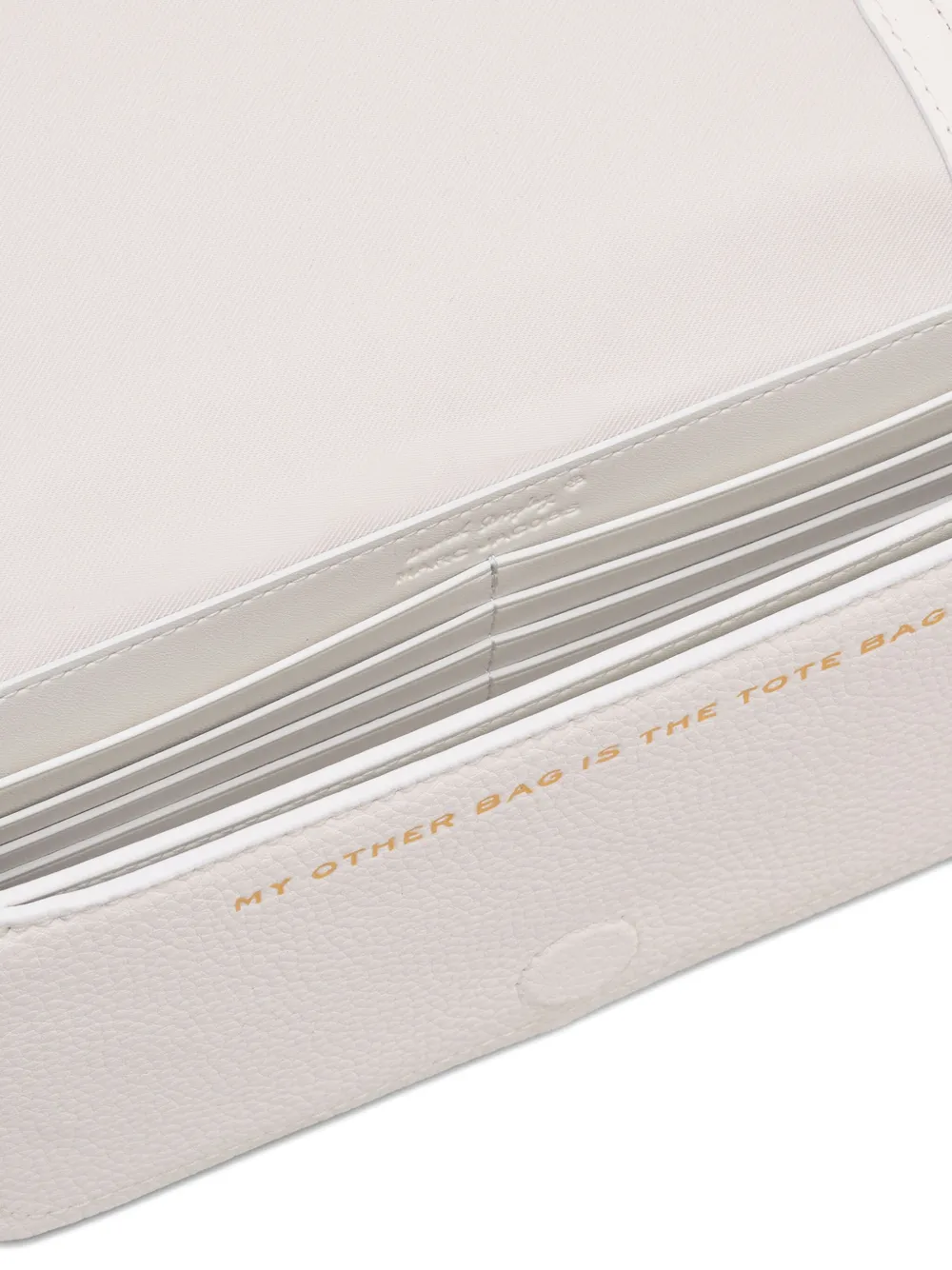 Marc Jacobs Borsa mini The Leather Bag a fiori - Bianco