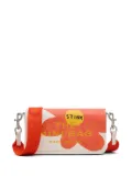 Marc Jacobs The Leather Mini Bag flower-print mini bag - White