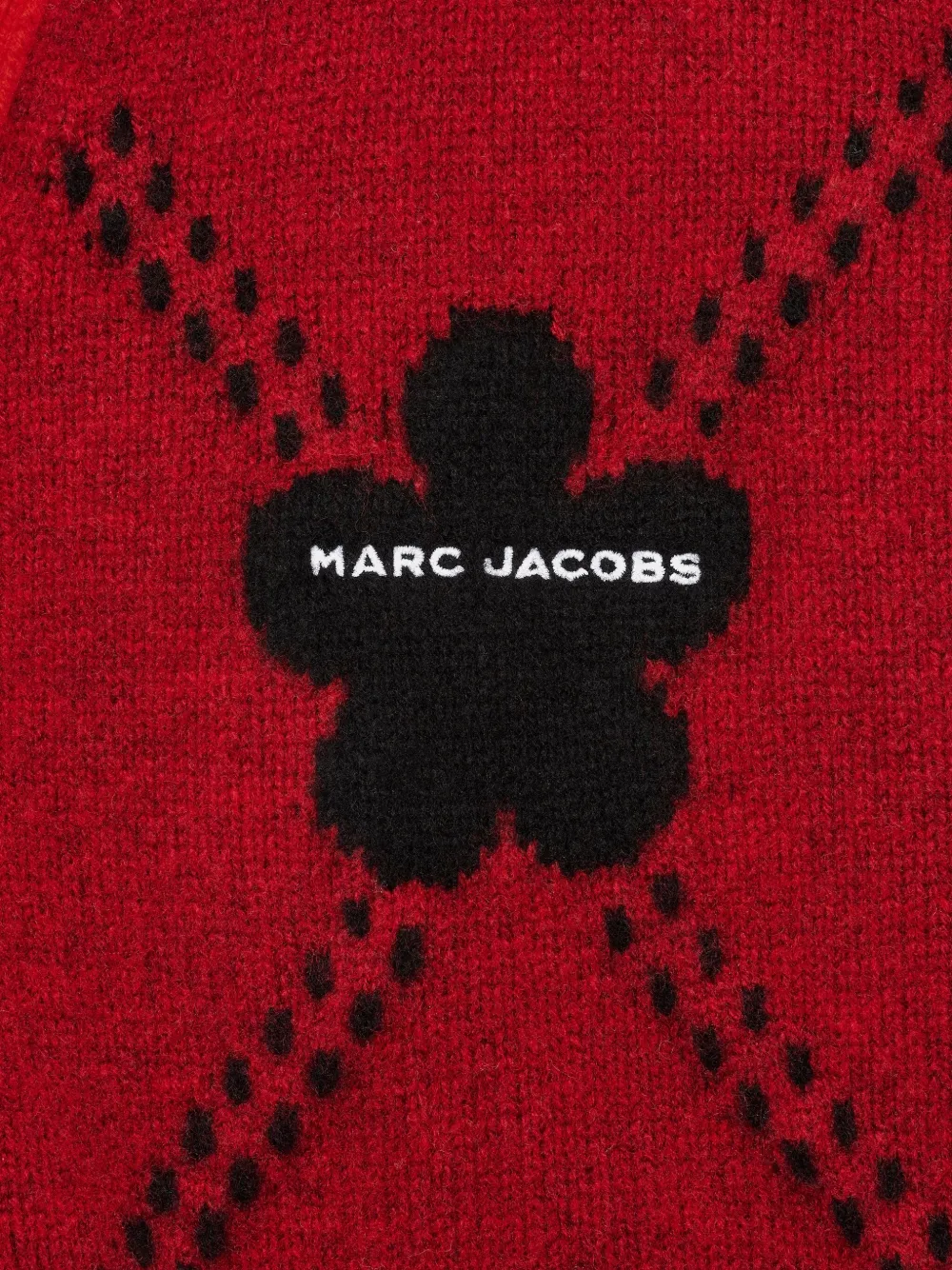 Marc Jacobs Vest met argyle patroon Rood