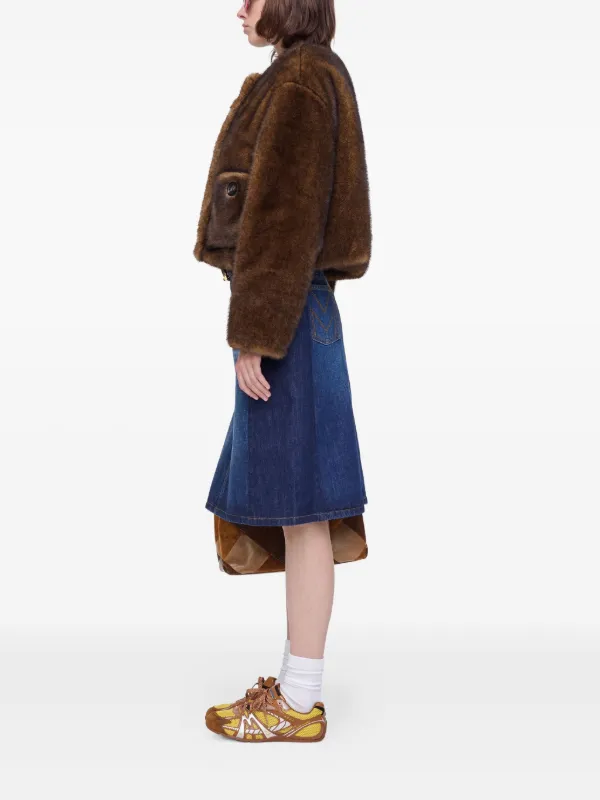 Marc Jacobs パッチポケット エコファージャケット | ブラウン 