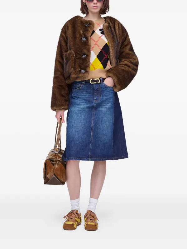 Marc Jacobs patch-pocket faux-fur Jacket Brown FARFETCH ZA