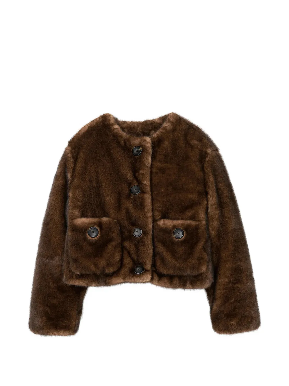 Marc Jacobs Jack van imitatiebont met opgestikte zak Bruin