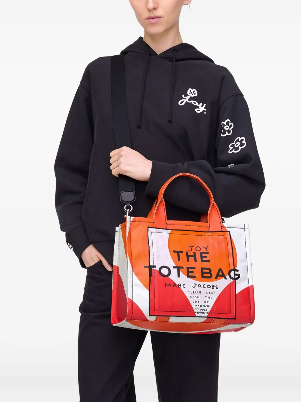 Marc Jacobs x David Shrigley medium The Canvas Shopper - Oranje