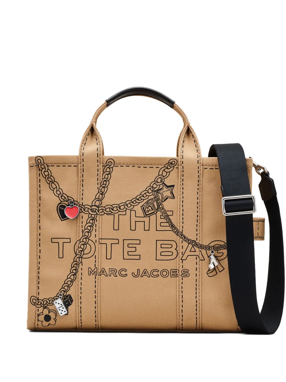 Marc Jacobs ザ トロンプルイユ チャーム ハンドバッグ M - ブラウン Marc Jacobs ザ トロンプルイユ チャーム ハンドバッグ M - ブラウン