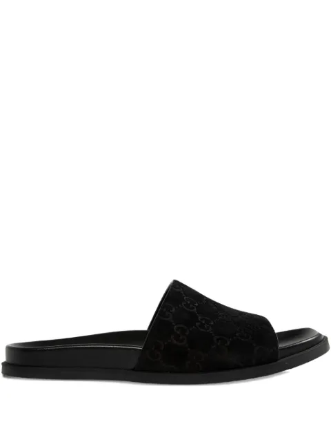 Gucci GG-pattern suede sandals