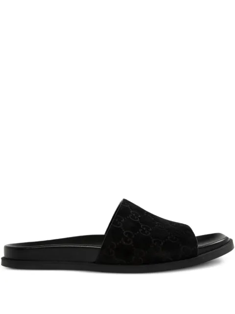 Gucci GG-pattern suede sandals