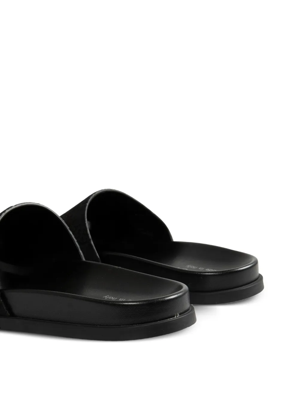 Gucci GG-pattern suede sandals Black