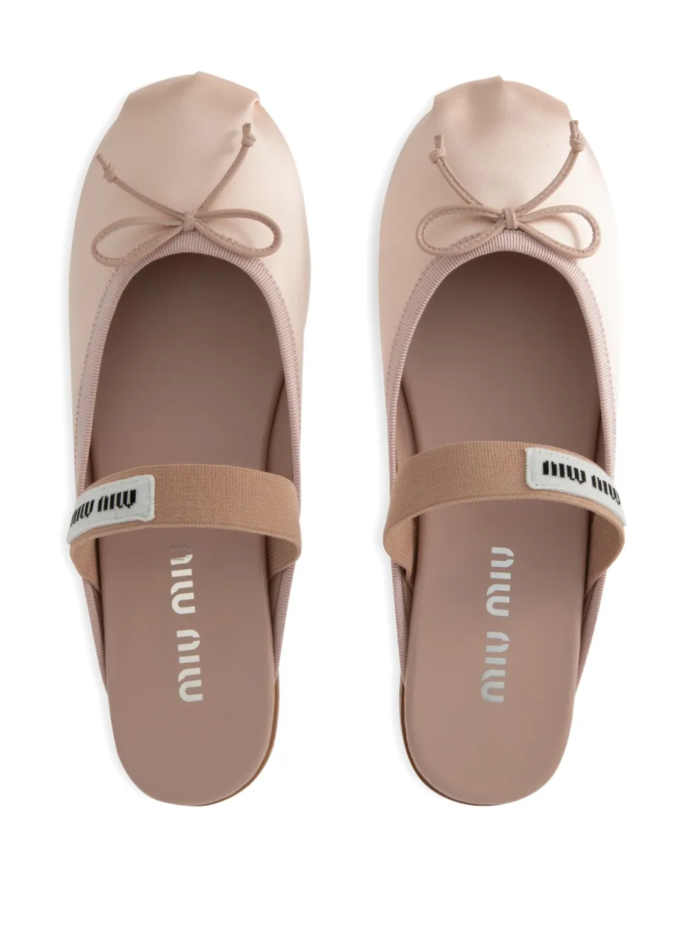 Miu satin ballerina mules Pink
