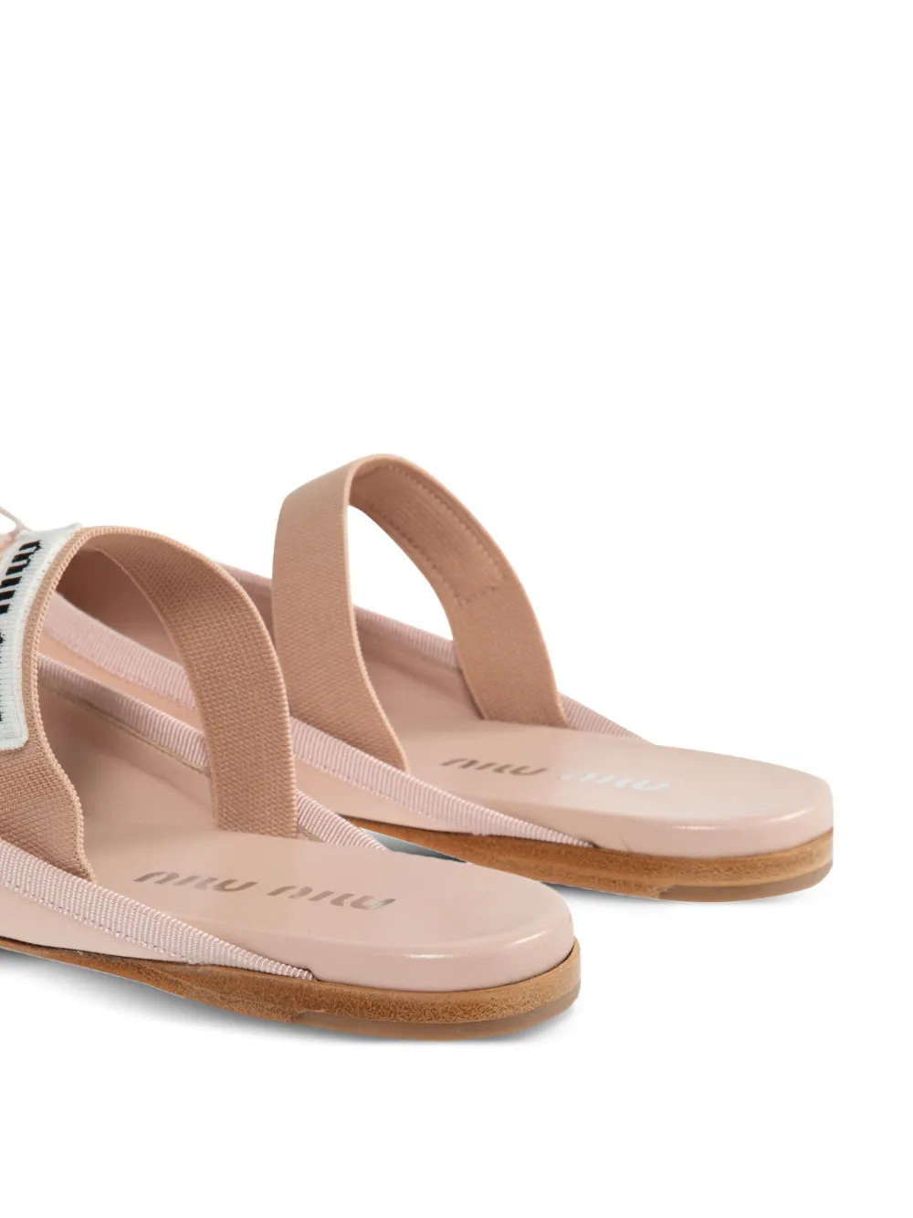 Miu satin ballerina mules Pink