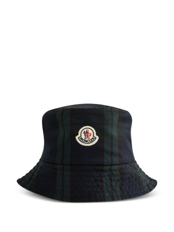 Moncler リバーシブル バケットハット | ブルー | FARFETCH JP
