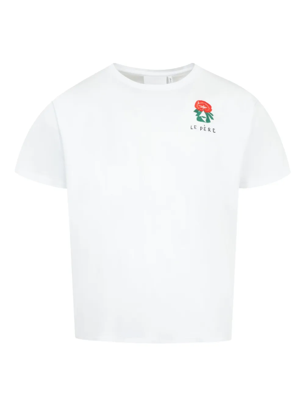 Le Pere floral-embroidered T-shirt | White | Image 1