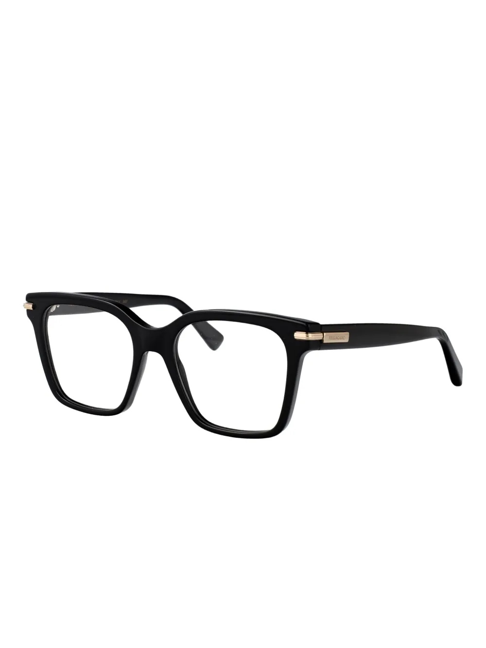 Ferragamo Eyewear Rectangle-frame Logo-detail Glasses In Gold