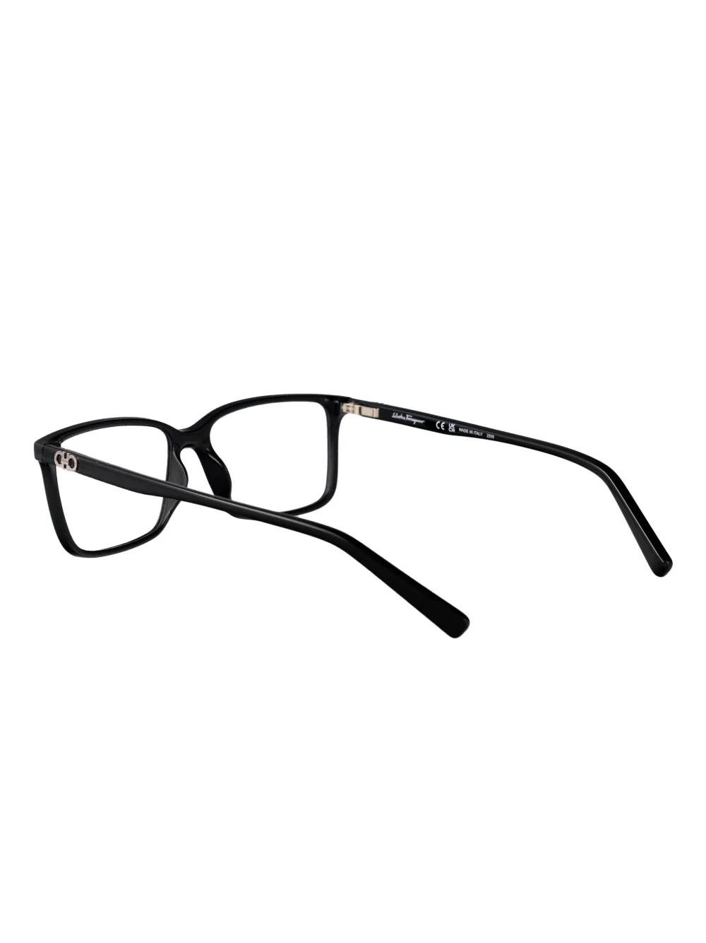 Ferragamo Eyewear rectangle acetate glasses Zwart