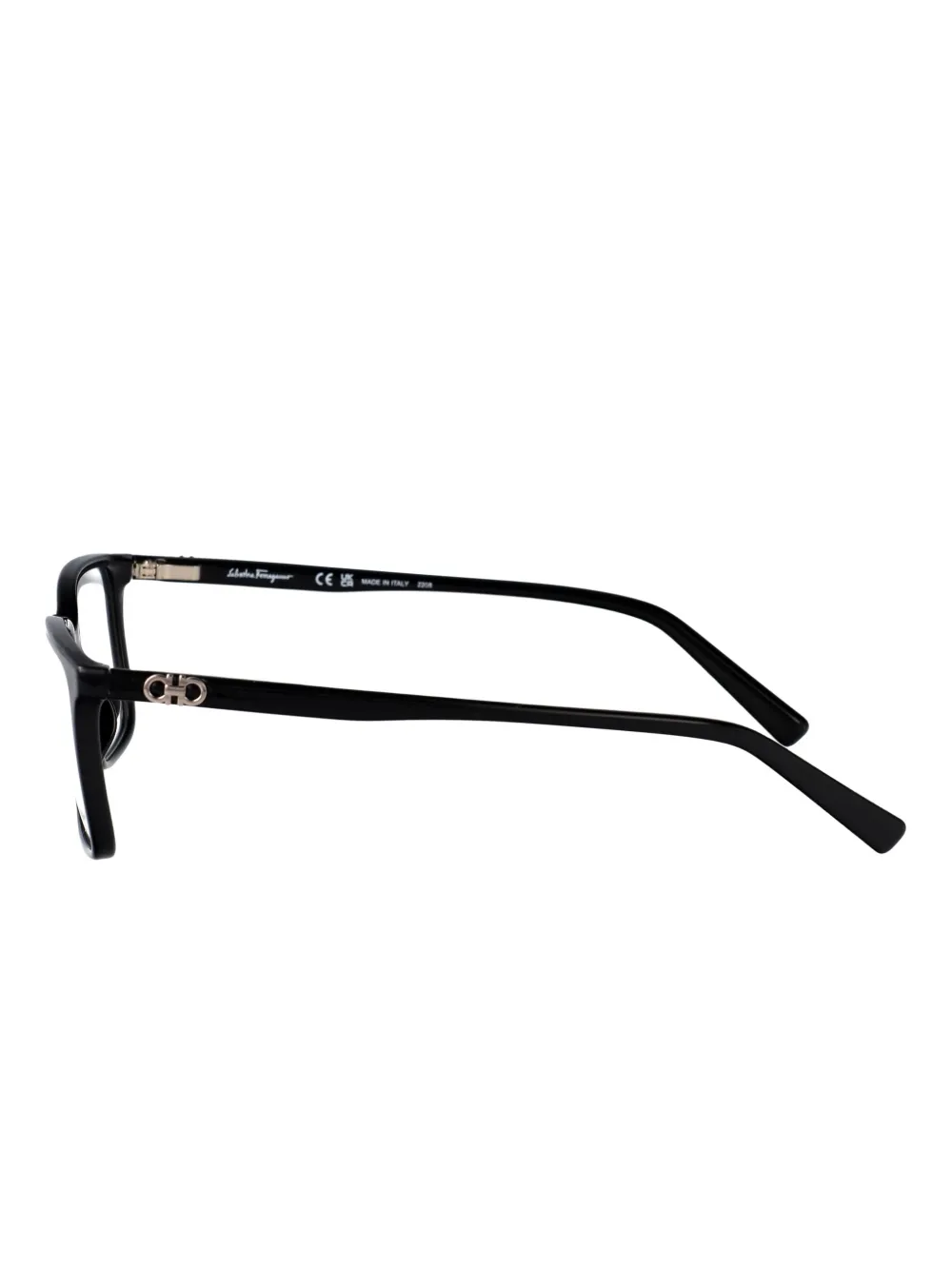 Ferragamo Eyewear rectangle acetate glasses Zwart