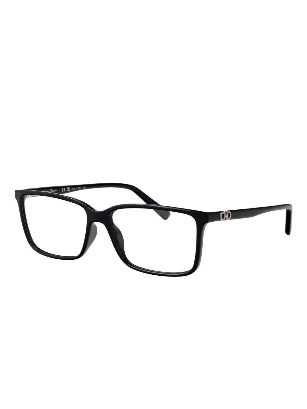 Ferragamo Eyewear rectangle acetate glasses Zwart