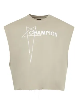 25SS◆【RICK OWENS】X CHAMPION*MICRO TATLIN*コットン*Tシャツ Rick Owens x Champion Micro Tatlin Jersey Logo T Black – LESS 17