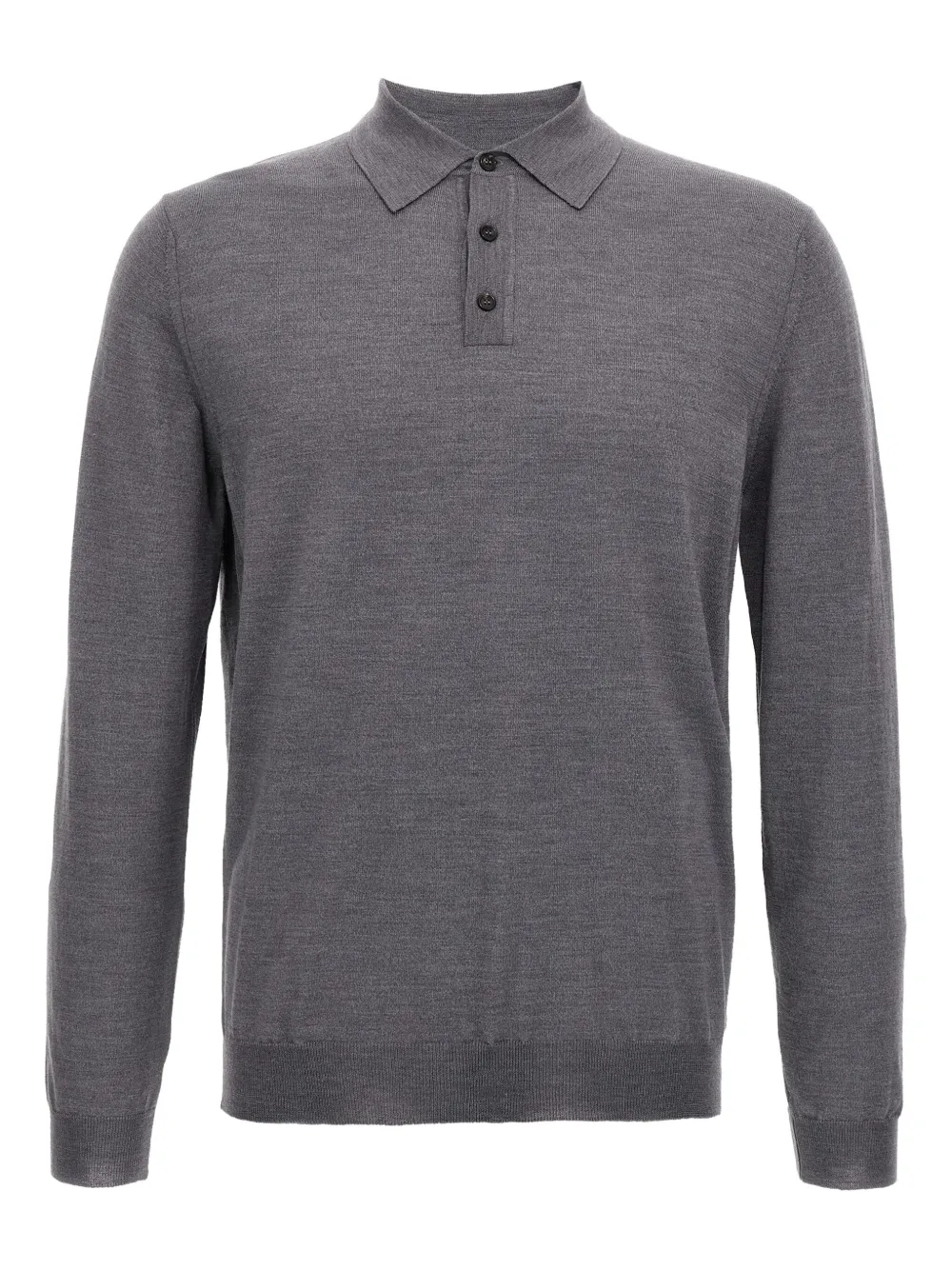 Zanone fine-knit polo shirt Grijs