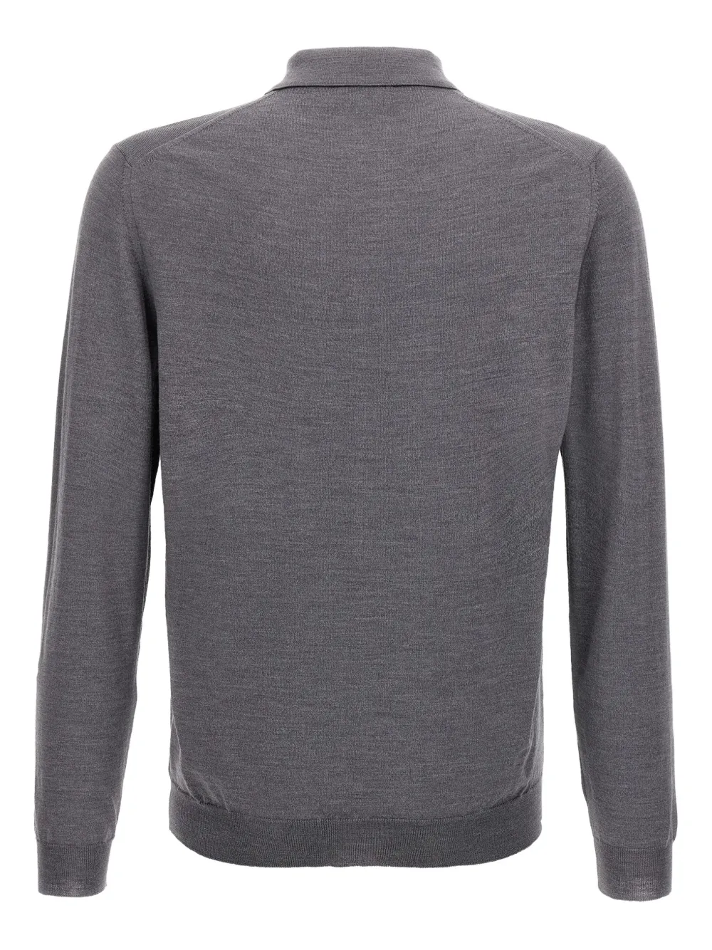 Zanone fine-knit polo shirt Grijs