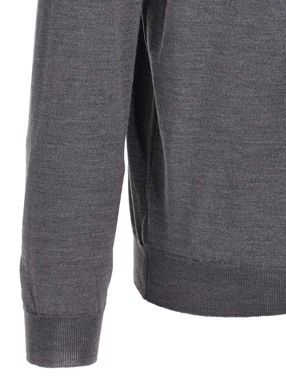 Zanone fine-knit polo shirt Grijs