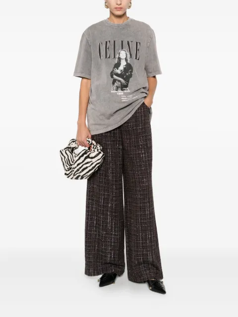 Maje plaid flared trousers