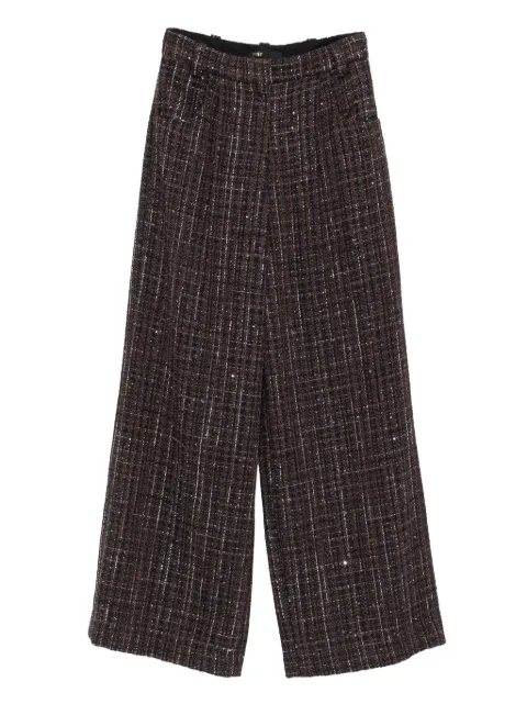 Maje plaid flared trousers