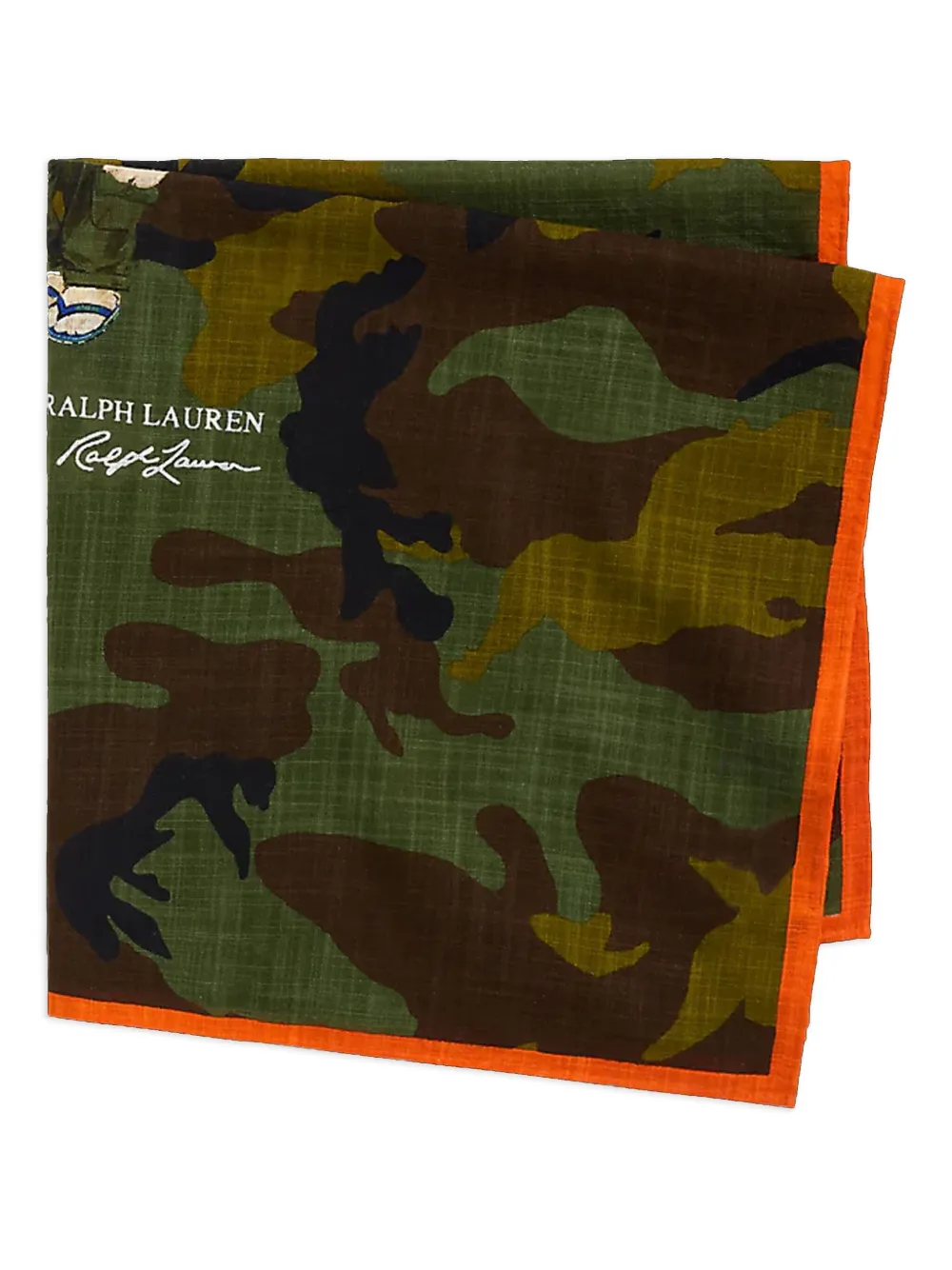 Polo Ralph Lauren cotton bear scarf Groen