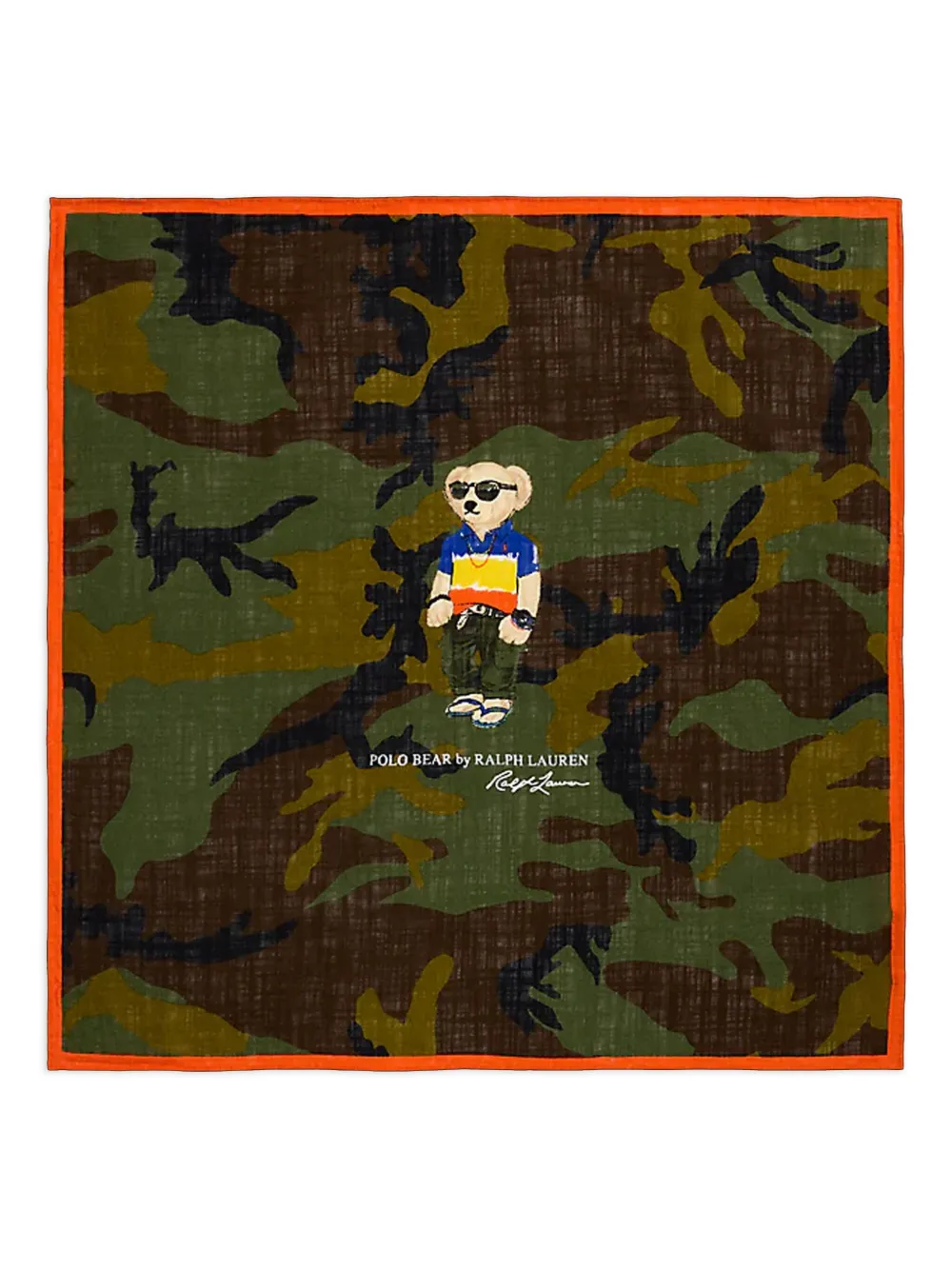 Polo Ralph Lauren cotton bear scarf Groen