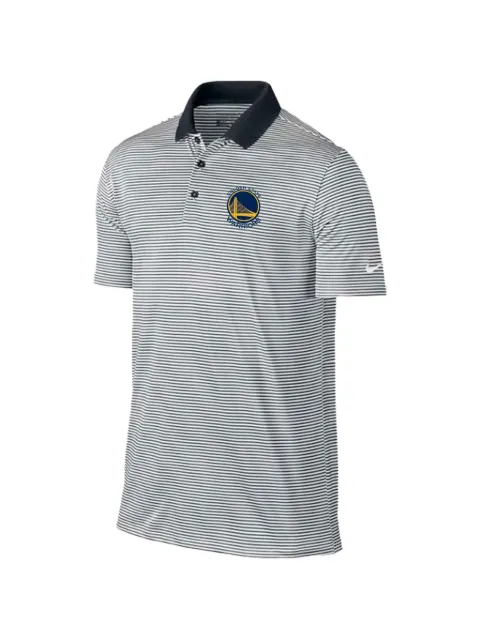 Nike x NBA Golden State Warriors striped polo shirt