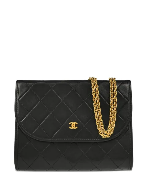 CHANEL Pre-Owned 1980-1984 diamond-quilted lambskin shoulder bag