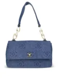CHANEL Pre-Owned 2002 interlocking-CC denim handbag - Blue