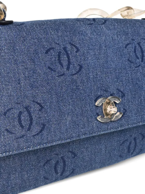 CHANEL Pre-Owned 2002 ココマーク デニムハンドバッグ | ブルー 