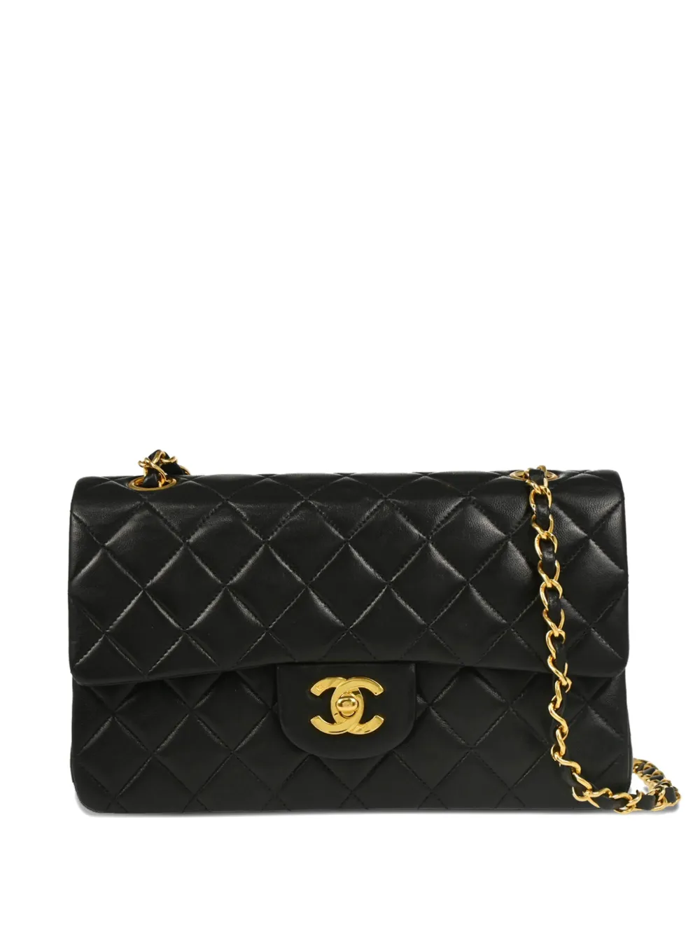 CHANEL Pre-Owned 1992 ダブルフラップ ショルダーバッグ S - ブラック CHANEL Pre-Owned 1992 ダブルフラップ ショルダーバッグ S - ブラック