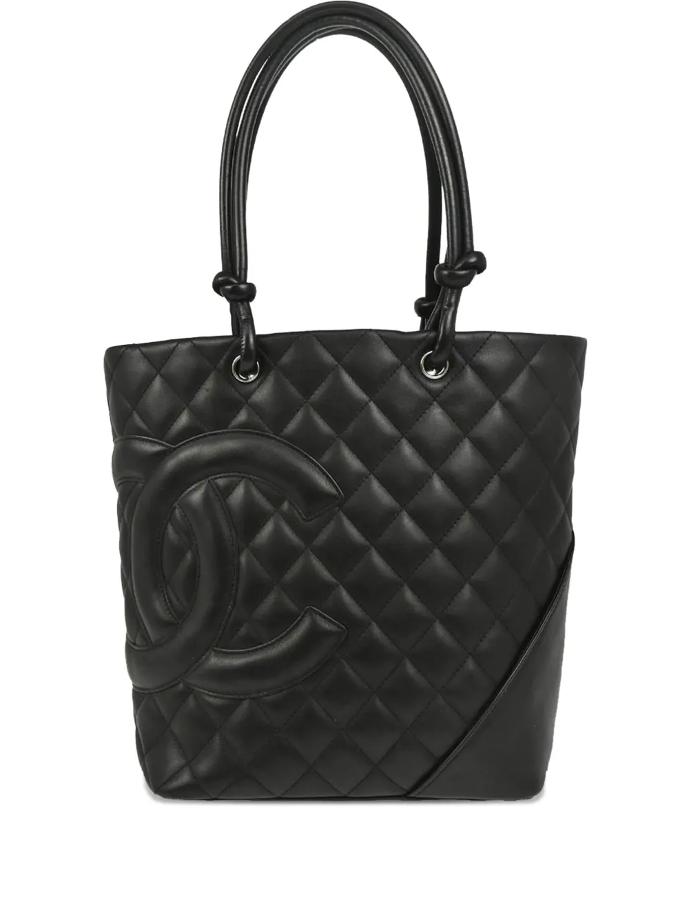 CHANEL Pre-Owned 2003 カンボン ライン ハンドバッグ - ブラック CHANEL Pre-Owned 2003 カンボン ライン ハンドバッグ - ブラック
