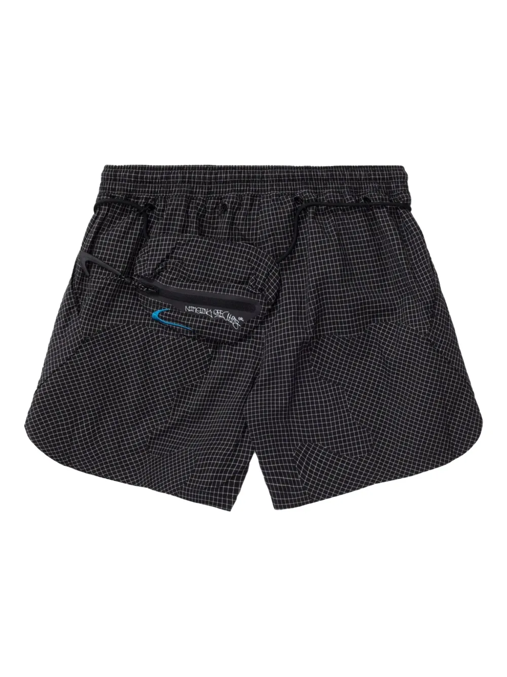 Nike x Off-White grid-pattern woven shorts Zwart