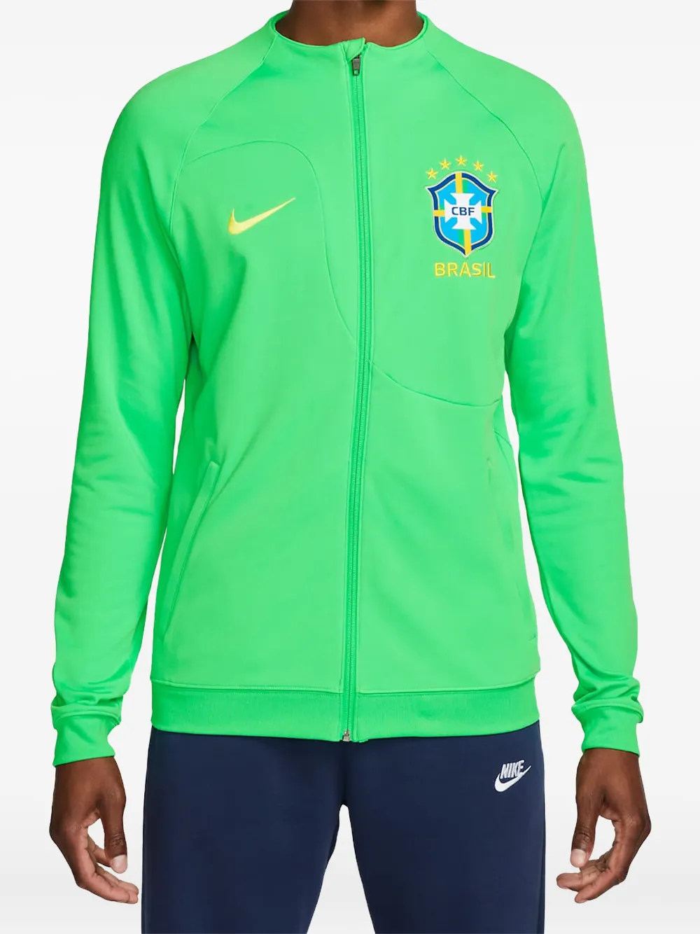 Nike Brazil Academy Pro Knit Soccer sweatshirt Groen