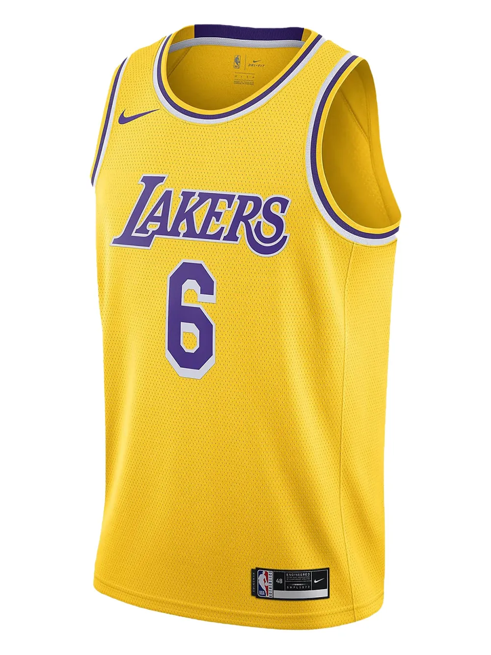 Nike La Lakers Lebron James #6 swingman jersey Geel