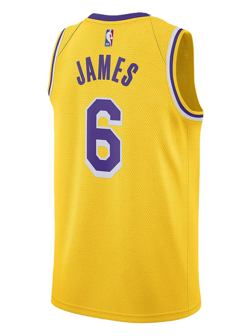 Nike La Lakers Lebron James #6 swingman jersey Geel