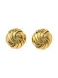 CHANEL Pre-Owned 1990-2000s swirl Button earrings - Gold