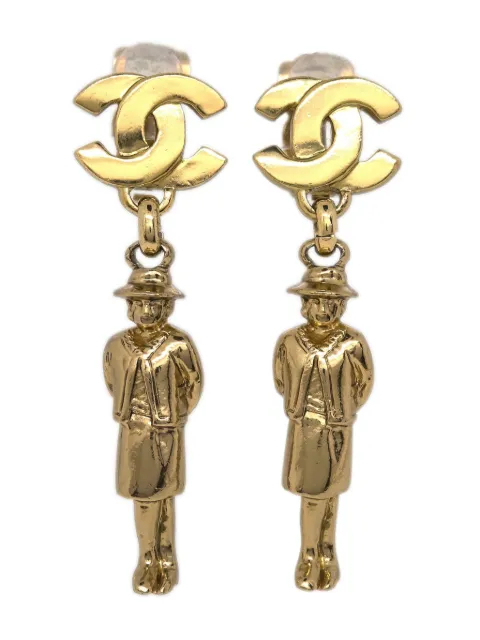 CHANEL Pre-Owned 2002 Dangle clip-on earrings