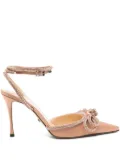 MACH & MACH 90mm Double Bow embellished-bow heeled pumps - Pink