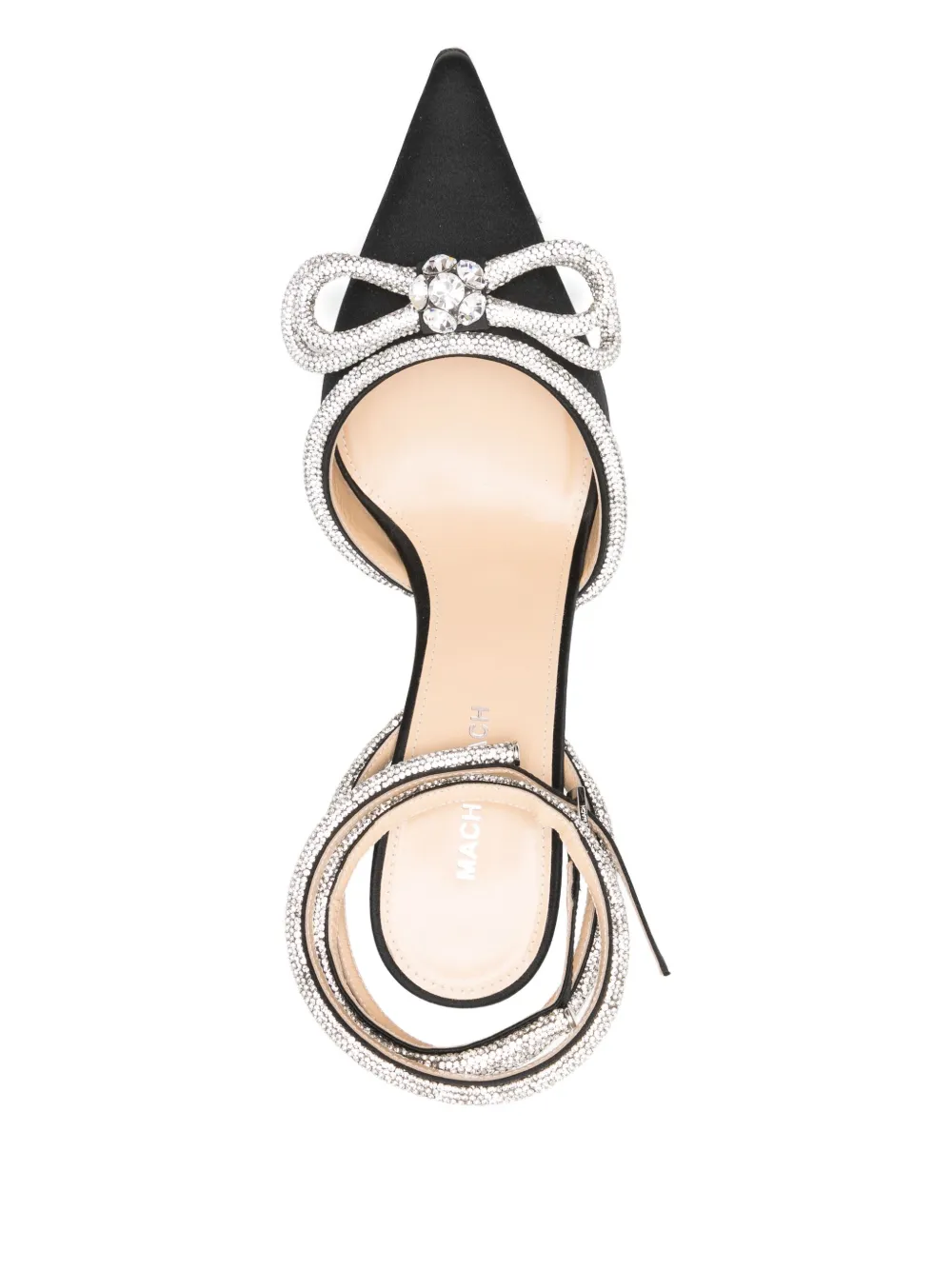MACH & MACH 100mm crystal-embellished pumps Black
